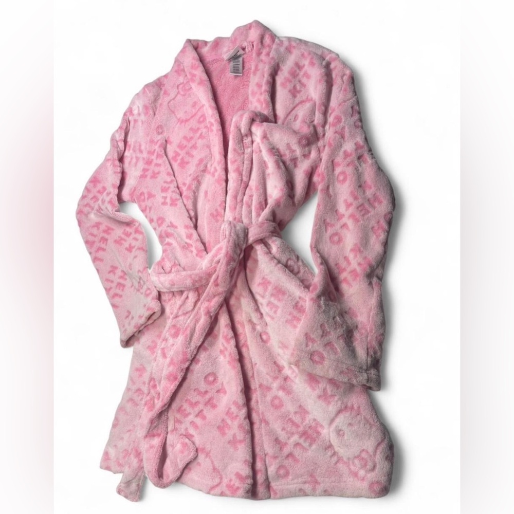 Hello Kitty Pink Fleece Robe - Picture 2 of 5